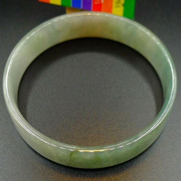 52.4mm Certified 100% Natural Grade A Jadeite Jade Bracelet Bangle - Picture 9 of 12
